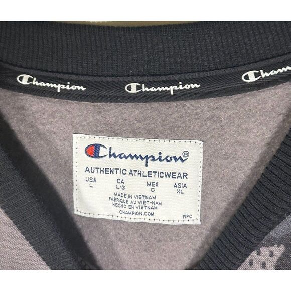 Champion Men's Camo Crewneck Sweatshirt Wolf Logo Pullover, Size L, NWT - Picture 5 of 10